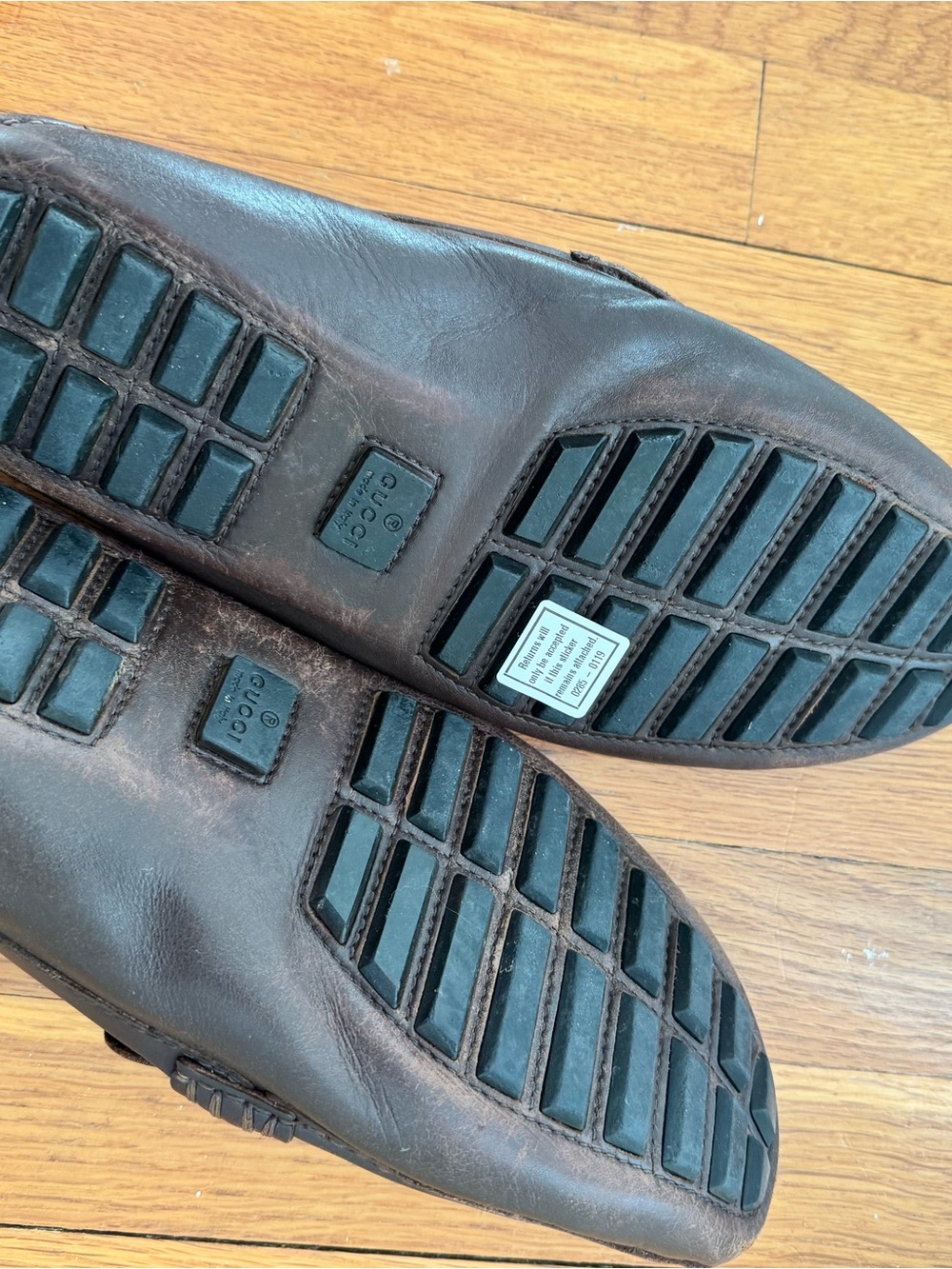 Gucci Brown Leather Men's Loafers with Bamboo Bit - Picture 5 of 5